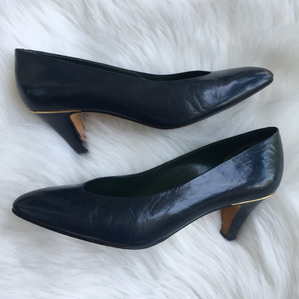 Gucci Midnight Black Leather Heels